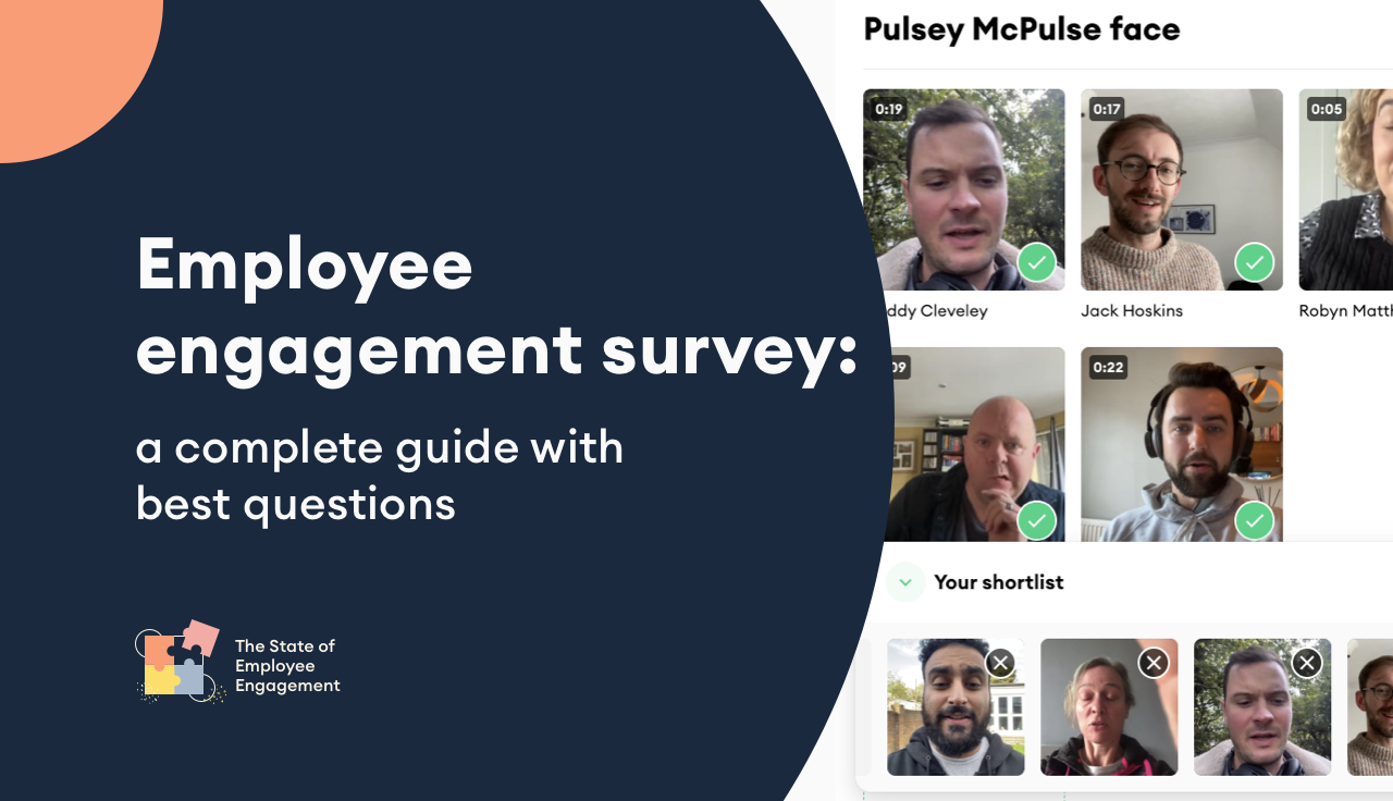 Employee engagement survey: a complete guide with best questions hero image