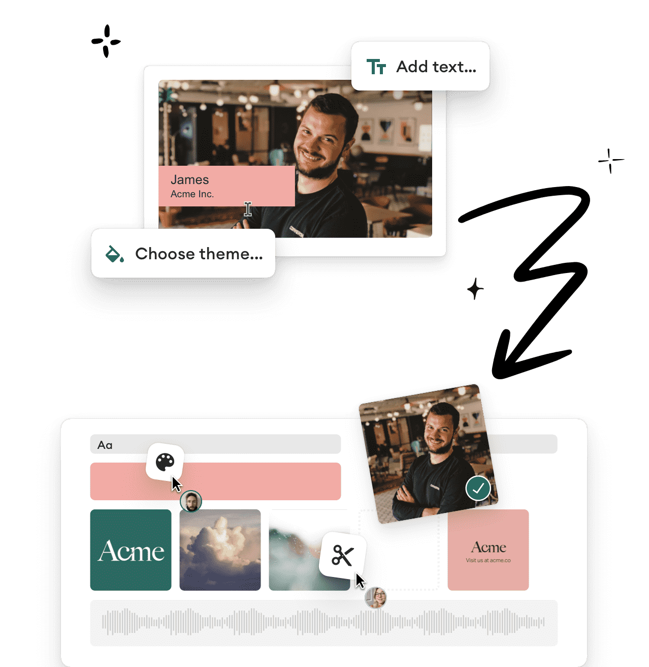 Graphic showing a project being created