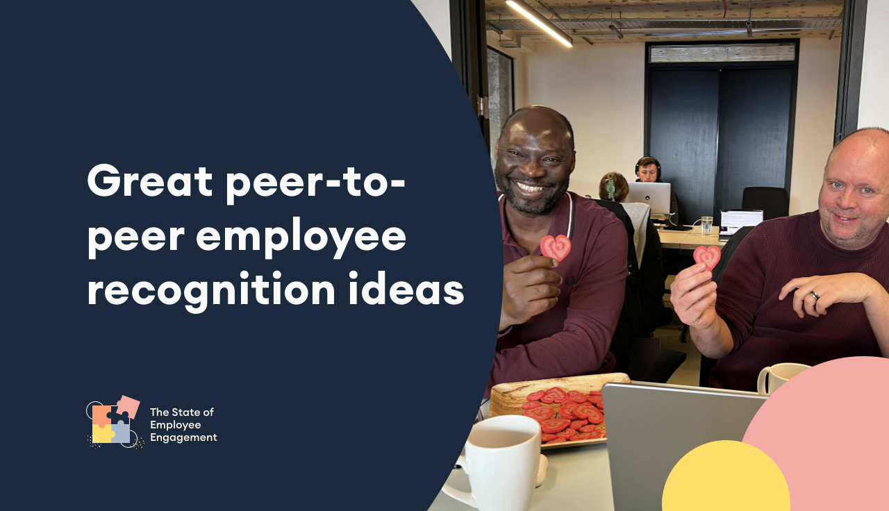 Great peer-to-peer employee recognition ideas hero image